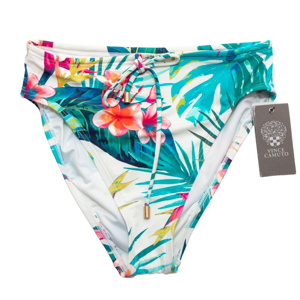 Vince Camuto Women's XS Tropicana Floral High Waist Swim Bottom Bikini New NWT